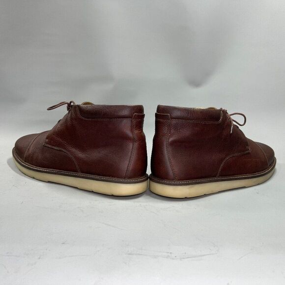 Clarks Grandin Top Chukka‎ Boots Men\'s 13 Brown Leather Cap Toe Lace Up Casual main image 7